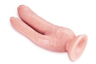 Телесный фаллоимитатор 8 Inch DP Cock - 20,32 см.