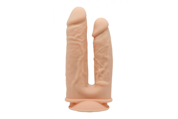 Телесный анально-вагинальный фаллоимитатор Double Penetrator - 19,5 см.