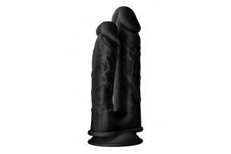 Черный анально-вагинальный фаллоимитатор Double Penetrator - 19,5 см.