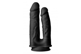 Черный анально-вагинальный фаллоимитатор Double Penetrator - 19,5 см.