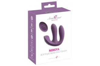 Фиолетовый тройной вибратор MIREVA RC Triple Hands-Free Vibrator