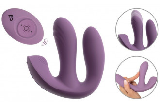 Фиолетовый тройной вибратор MIREVA RC Triple Hands-Free Vibrator