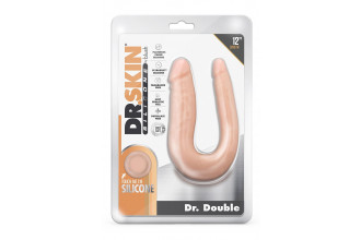 Телесный анально-вагинальный фаллоимитатор Dr. Double - 31,8 см.