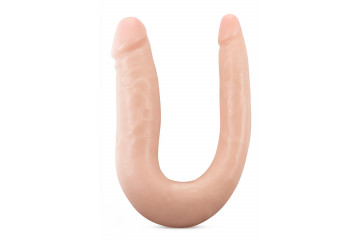 Телесный анально-вагинальный фаллоимитатор Dr. Double - 31,8 см.