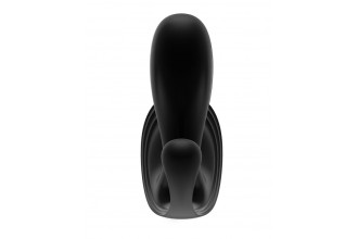 Черный анально-вагинальный вибромассажер Top Secret+