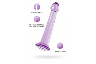 Фиолетовый фаллоимитатор Jelly Dildo S - 15,5 см.
