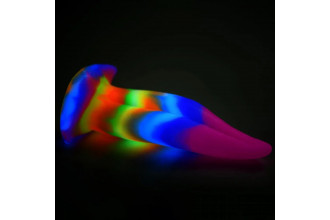 Фантазийный люминесцентный стимулятор-язык Unicorn Kiss Unicorn Tongue Glow-in-the-Dark Silicone Dildo - 21,3 см.