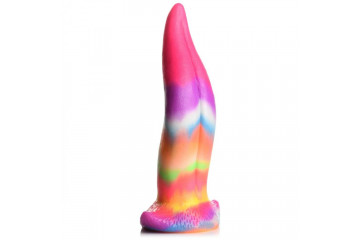 Фантазийный люминесцентный стимулятор-язык Unicorn Kiss Unicorn Tongue Glow-in-the-Dark Silicone Dildo - 21,3 см.