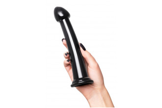Черный фаллоимитатор Jelly Dildo M - 18 см.