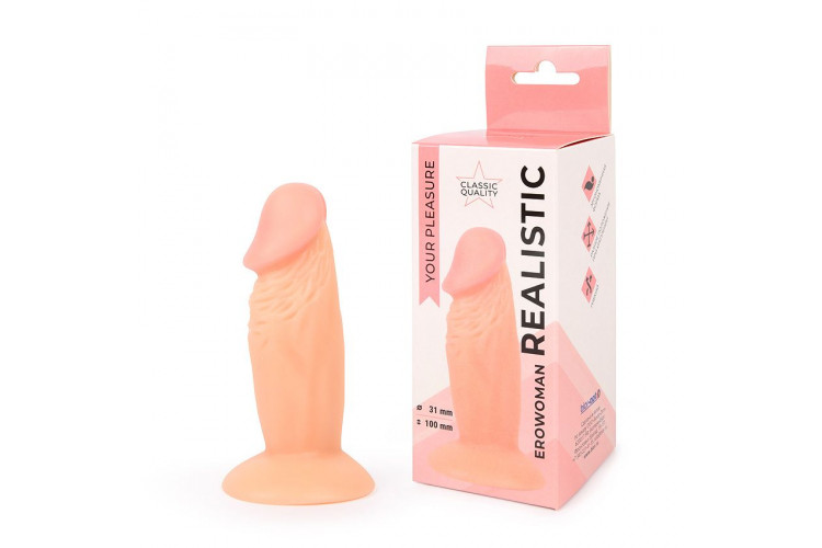 Реалистичный анальный фаллоимитатор Erowoman на присоске