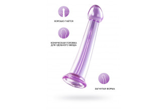 Фиолетовый фаллоимитатор Jelly Dildo M - 18 см.