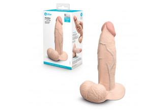 Телесный анальный фаллоимитатор Slipskin 7’’ Girthy - 17,8 см.