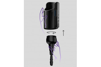 Черный полый фаллоимитатор для KIIROO Keon - 19,1 см.