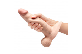 Телесный анальный фаллоимитатор Slipskin 8’’ Girthy - 20,3 см.