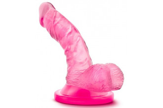 Розовый фаллоимитатор на присоске NATURALLY YOURS 4INCH MINI - 12 см.