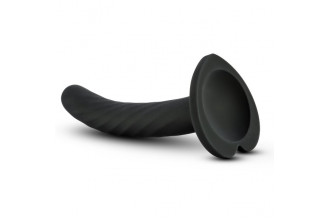 Черный анальный фаллоимитатор на присоске Twist Small - 11,4 см.