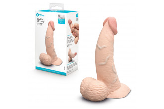Телесный анальный фаллоимитатор Slipskin 6.5’’ Curved - 16,7 см.