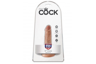 Анальный фаллоимитатор-мулат на присоске 5 Cock - 14 см.