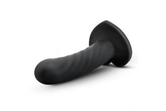 Черный анальный фаллоимитатор Twist Medium - 14 см.
