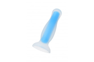 Голубая, светящаяся в темноте анальная втулка Namor Glow - 12,5 см.