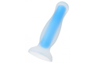 Голубая, светящаяся в темноте анальная втулка Namor Glow - 12,5 см.