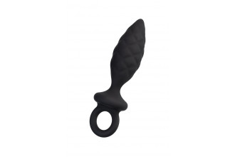 Черная анальная пробка Strob M - 13,5 см.