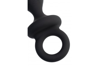 Черная анальная пробка Strob M - 13,5 см.