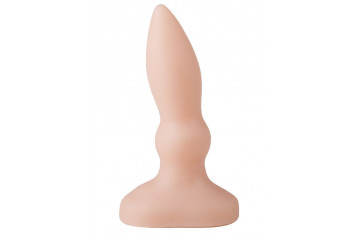 Телесный анальный плаг с каплевидным кончиком - 10 см.