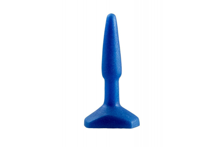 Синий анальный стимулятор Small Anal Plug - 12 см.