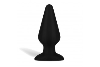 Черный плаг из силикона Seamless Silicone Butt Plug - 15 см.