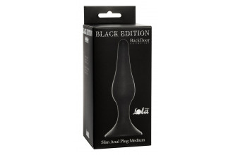 Чёрная анальная пробка Slim Anal Plug Medium - 11,5 см.