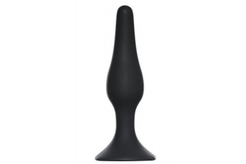 Чёрная анальная пробка Slim Anal Plug Medium - 11,5 см.