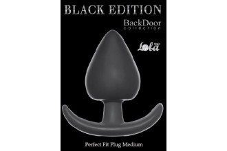 Чёрная анальная пробка Perfect Fit Plug Medium - 9 см.