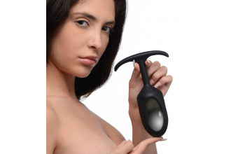 Черная анальная пробка с утяжелением Premium Silicone Weighted Anal Plug XL - 16,8 см.