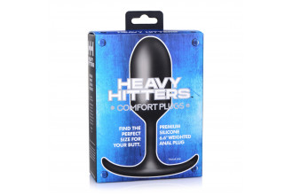 Черная анальная пробка с утяжелением Premium Silicone Weighted Anal Plug XL - 16,8 см.