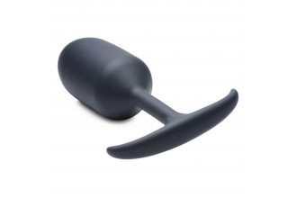 Черная анальная пробка с утяжелением Premium Silicone Weighted Anal Plug XL - 16,8 см.