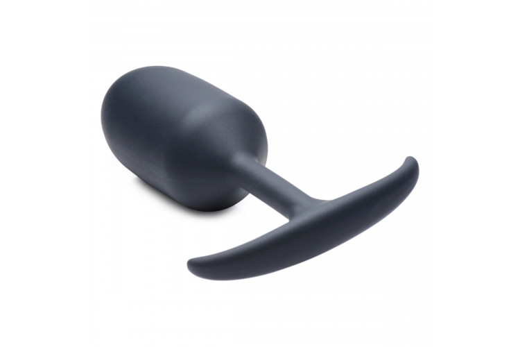 Черная анальная пробка с утяжелением Premium Silicone Weighted Anal Plug XL - 16,8 см.