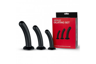 Набор из 3 черных анальных втулок Dilating Set