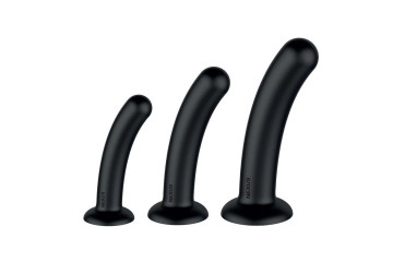 Набор из 3 черных анальных втулок Dilating Set