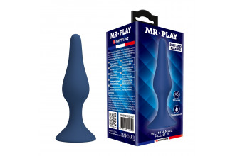 Синяя анальная пробка Slim Anal Plug S - 10,3 см. Синяя анальная пробка Slim Anal Plug S - 10,3 см.
