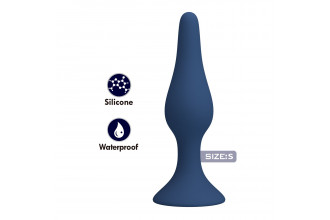 Синяя анальная пробка Slim Anal Plug S - 10,3 см. Синяя анальная пробка Slim Anal Plug S - 10,3 см.