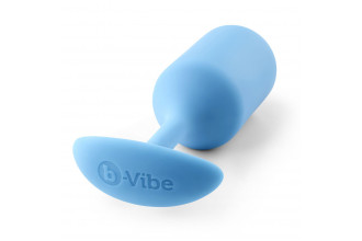 Голубая пробка для ношения B-vibe Snug Plug 3 - 12,7 см.