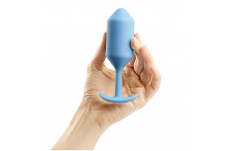 Голубая пробка для ношения B-vibe Snug Plug 3 - 12,7 см.