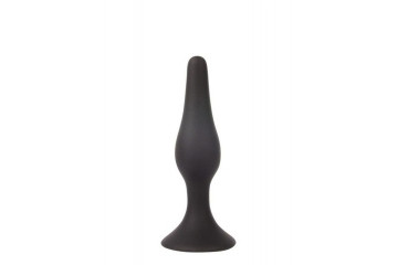 Чёрная анальная пробка Sex Expert - 9,5 см.