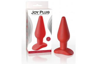 Красная анальная пробка с узким кончиком - 9 см.