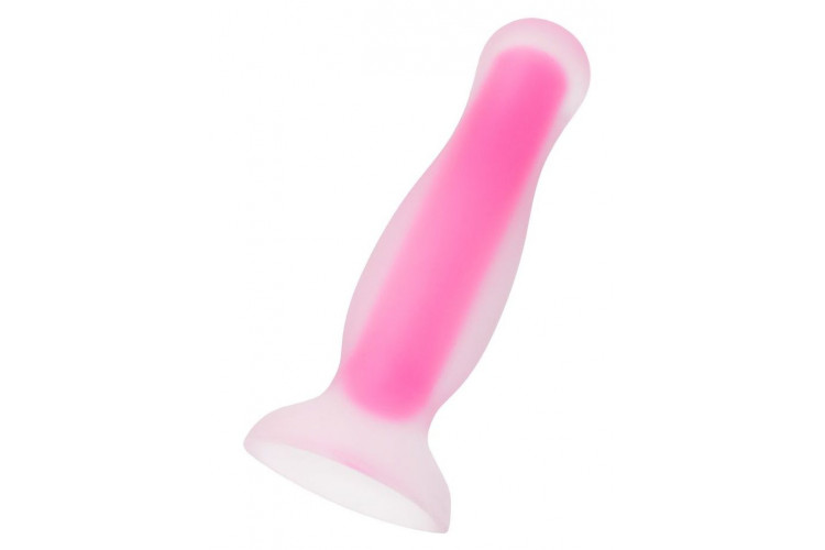 Розовая, светящаяся в темноте анальная втулка John Glow - 12,5 см. Розовая, светящаяся в темноте анальная втулка John Glow - 12,5 см.