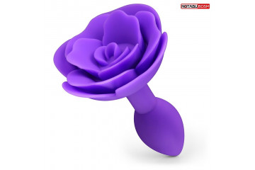 Фиолетовая гладкая анальная втулка-роза