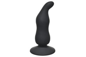 Чёрная анальная пробка Waved Anal Plug Black - 11 см.
