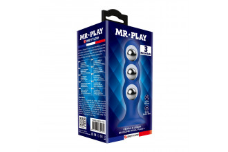 Синяя анальная пробка со смещенным центром тяжести - 16,5 см.