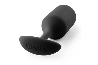 Чёрная пробка для ношения B-vibe Snug Plug 3 - 12,7 см.